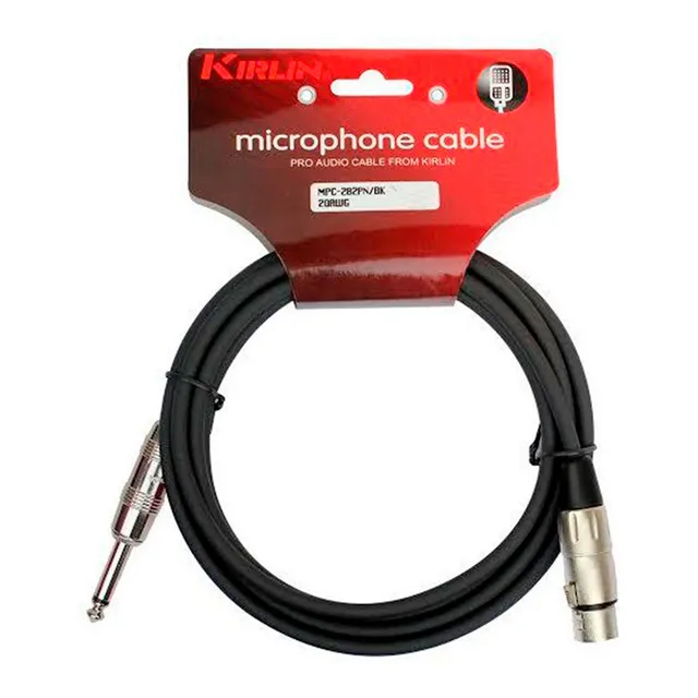Cable Xlr Hembra A Plug Mono Kirlin Mpc282pn 6m Bk