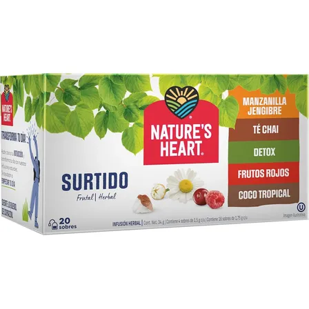 Nature's Heart Té Surtido 20 Sobres
