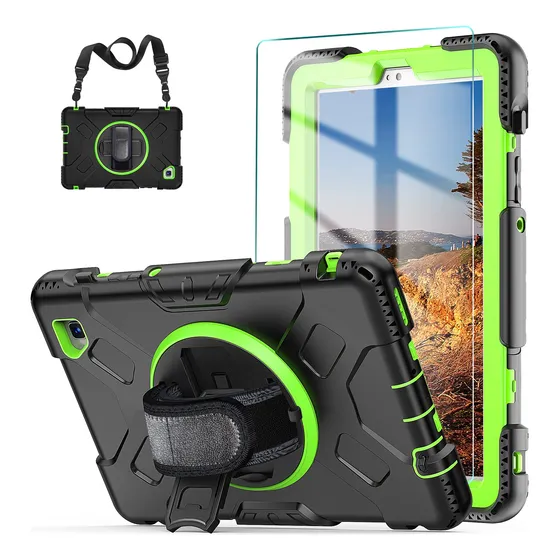 Funda De Uso Rudo Con Mica P/samsung Galaxy Tab A7 Lite 8.7