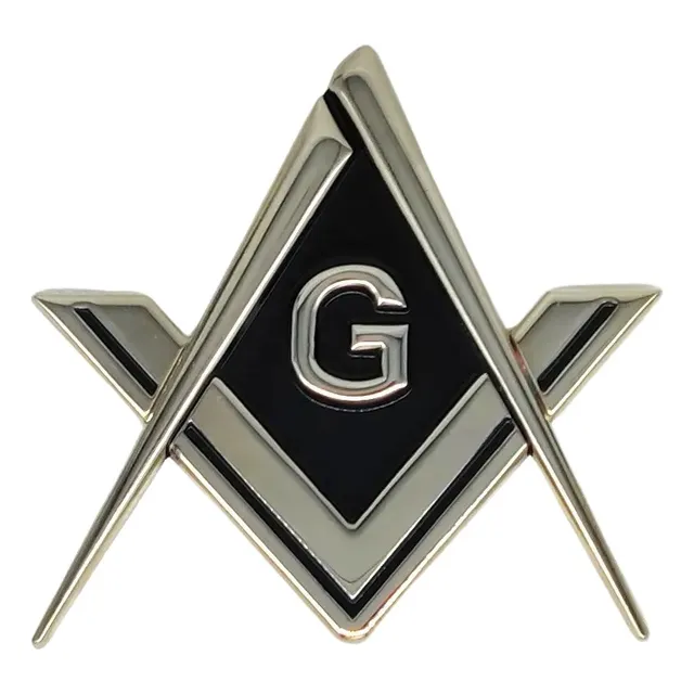 Emblema Adesivo Maçonaria Carro Metal Relevo Maçom Irmandade
