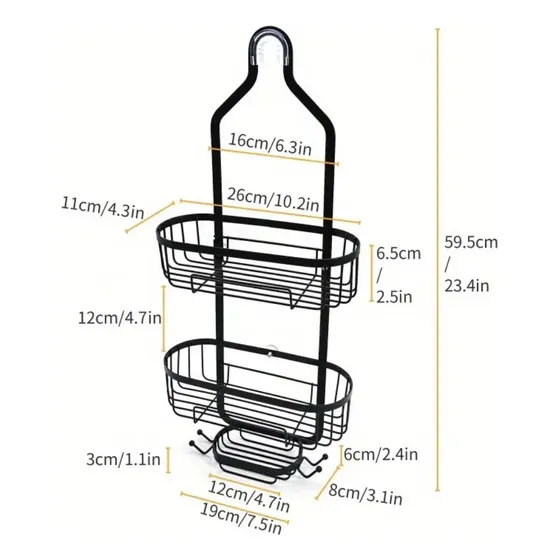 Organizador Colgante Baño Soporte Jabonera Sanitario Ducha