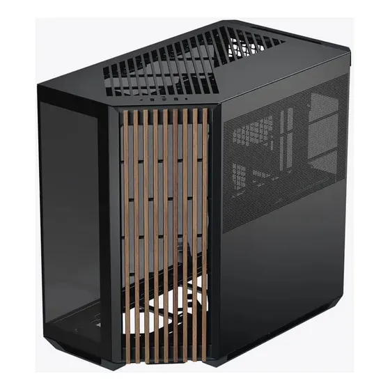Gabinete Gamer Apnx V1 Negro Wood V1-w-bk-v1 Alta Gama