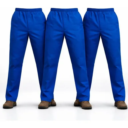 Kit 3 Calças Brim Grosso Reforçadas Uniforme Trabalho Pesado