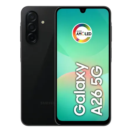 Teléfono Celular Samsung Galaxy A26 5g 256 Gb, 8 Gb De Ram, Cámara De 50 Mp, Ip67, Pantalla Super Amoled 6.7, Nfc - Negro