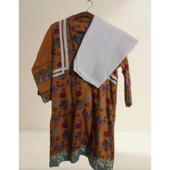 Camisa Pakistani Para Mujer Mostaza