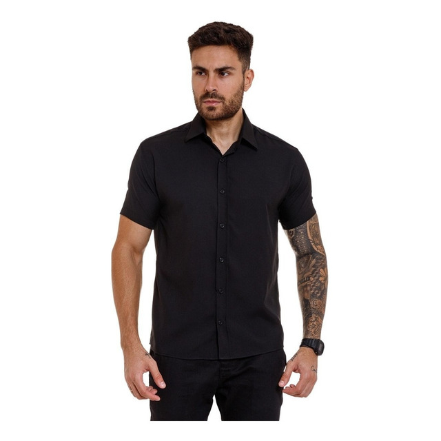Camisa Social Masculina Manga Curta Slim Fit Vida Loca Modas Camisa Social Masculina Manga Curta Slim Fit Vida Loca Modas