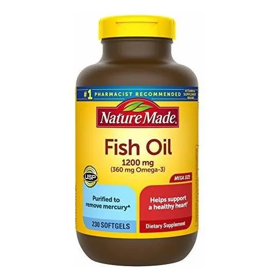 Aceite De Pescado Nature Made, 1200 Mg, 230 Cápsulas Blandas