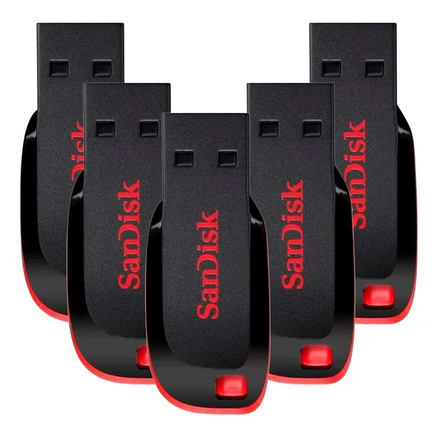 Kit 5 Memoria Usb 16gb Sandisk Sdcz50-016g-b35 Negra Color Negro Cruzer Blade