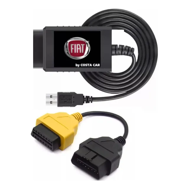 Scanner Profissional Fiat Obd2 + Cabo Amarelo + Software