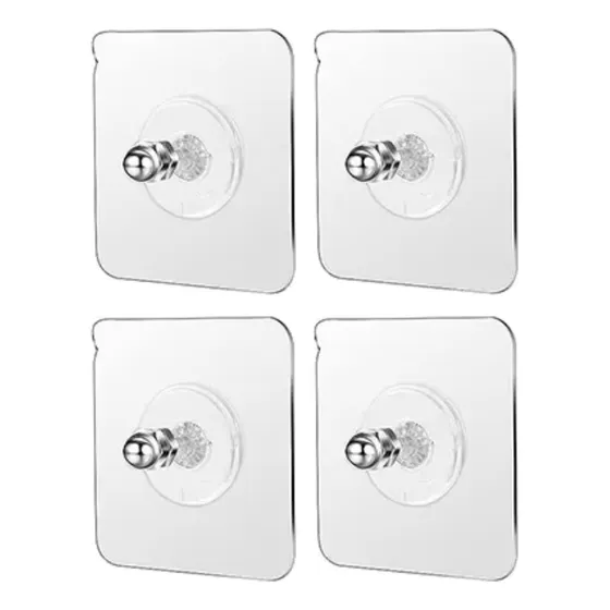 Perchero De Pared Gancho Adhesivo Bolsos Soporte Gorra X 4un