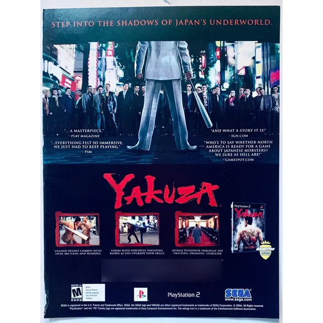 Anuncio Vintage Original Yakuza - Ps2 - Laminated A4