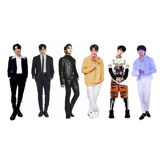 Figuras De Integrantes De Bts  En Tamaño Real En Coroplast