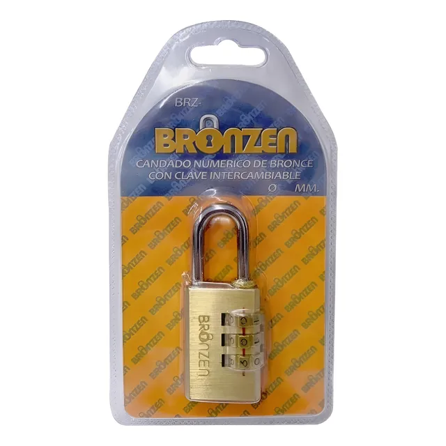 Candado Combinación Clave Numérica 20mm Bronzen Brz 720