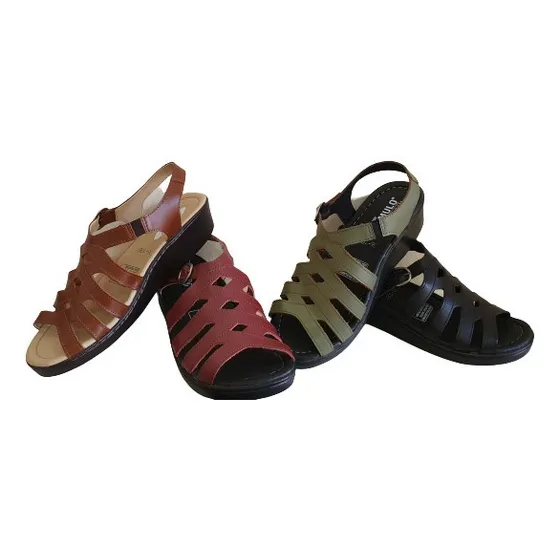 Sandalia Romulo 1060 Para Mujer, Cuero Super Suave, Confort