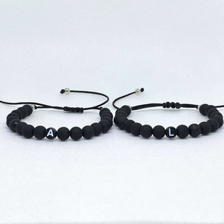 Kit Pulseiras Casal Amizade Iniciais Kit Pulseiras Casal Amizade Iniciais