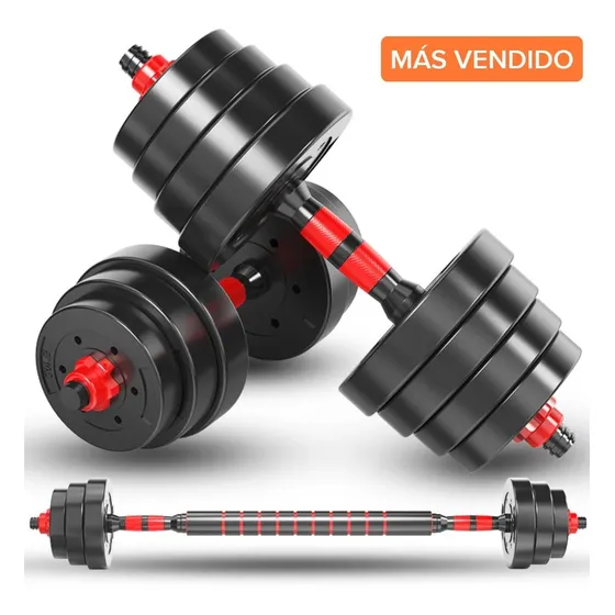 Kit De Pesas Ejercicio Mancuernas Juego De Pesas Termoforrad Color Negro