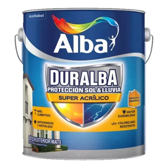 Pintura Latex Exterior Duralba Colores 4 Litros