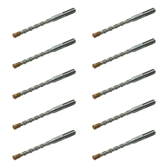 10x Brocas Sds Plus Videa Cruzada 8mm X 160mm Engate Rápido