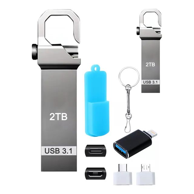 2pc Memoria Usb 2tb 3.1 Flash Drive Con iPhone Otg Tipo C