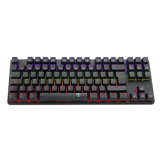 Teclado Mecánico Gamer T-Dagger Bora Lite TKL Red QWERTY Negro