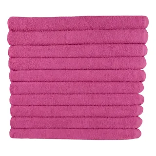 Kit Com 10pçs Toalhas De Salão De Beleza 70x45cm 100%algodão Cor 10 Pink Liso Kit Com 10pçs Toalhas De Salão De Beleza 70x45cm 100%algodão Cor 10 Pink Liso
