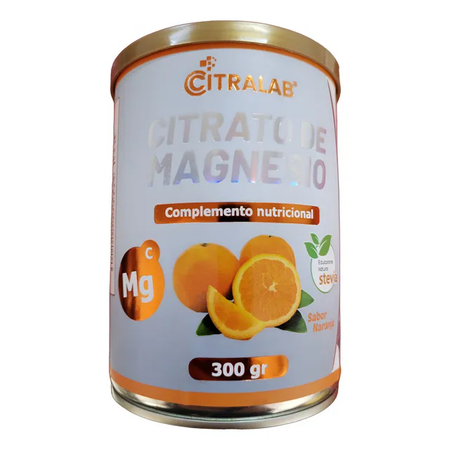 Citrato De Magnesio Sabor Naranja 300 Grs