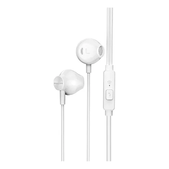Fone De Ouvido Taue101wt/00 Microfone Philips TAUE101 Cor Branco
