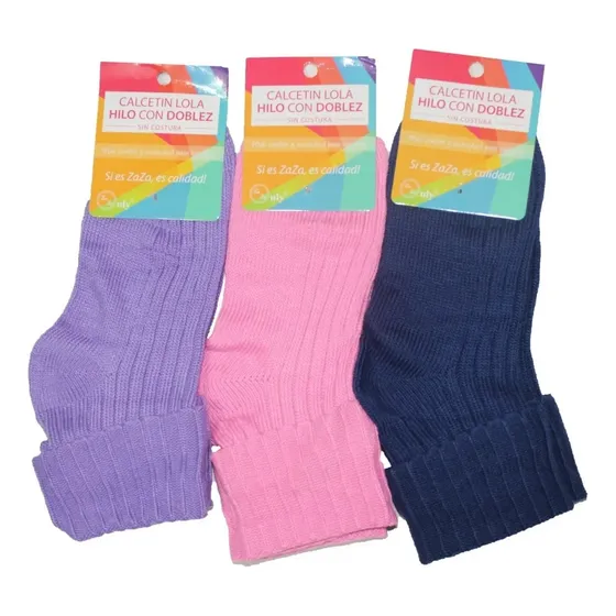 X6 Calceta Calcetín De Hilo Para Mujer - Sin Costuras