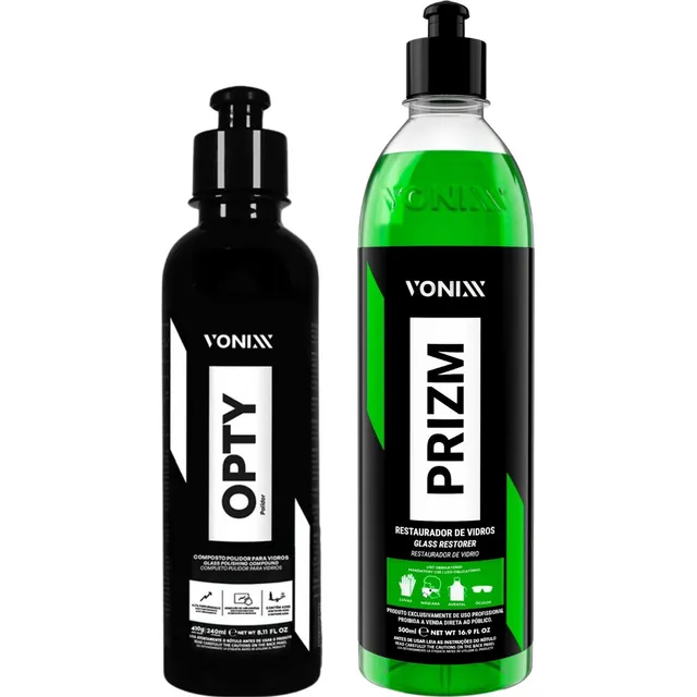 Kit Profissional Polimento Vidros Opty E Prizm Remove Risco