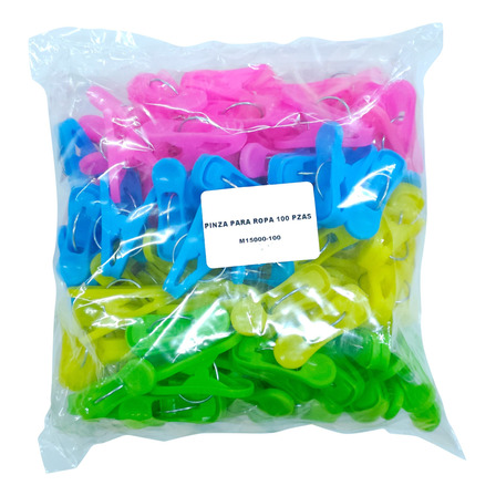 Kit 100 Pinzas De Ropa Multicolores Art Hoof De Plástico Kit 100 Pinzas De Ropa Multicolores Art Hoof De Plástico