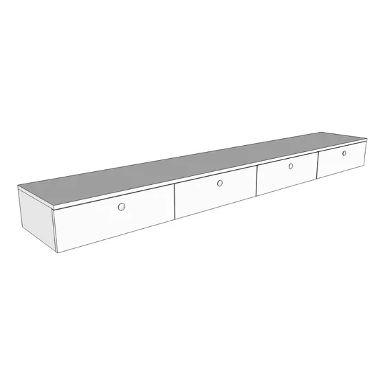 Bancada Em Mdf 4 Gavetas 2mts Para Salão Cabeleireiros