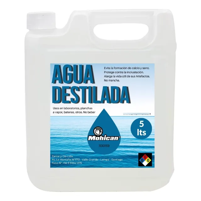 Agua Destilada Bidon 5 Litros