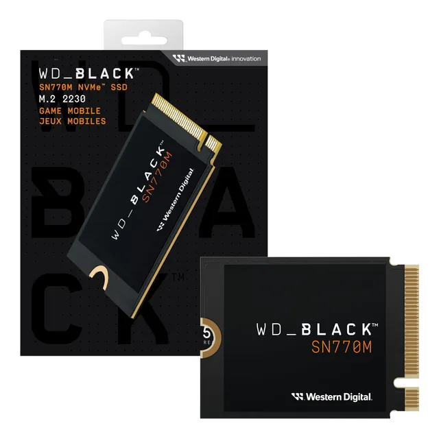 Disco Solido SSD Interno WD Black SN770M 500GB M.2 2230 PCIe 4.0 NVMe 5000MB/s WDS500G3X0G