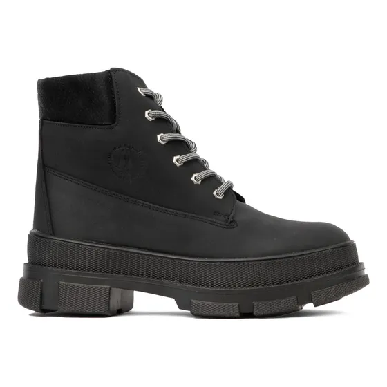 Botín Mujer Caña Alta Cómodos Hush Puppies Hp01722 Negro