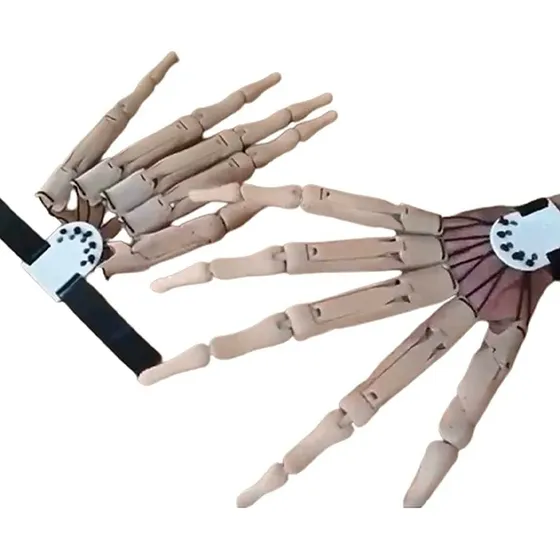 1 Par De Dedos Articulados De Halloween Manos De Esqueleto