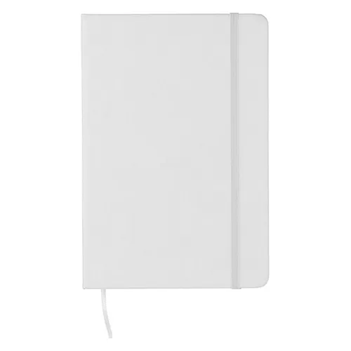Libreta Tipo Moleskine De Poliuretano Cuaderno Escritorio Color Blanco