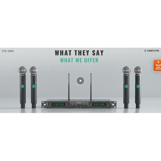 Micrófono Inalámbrico Dual Uhf 80 Metros Alcance Pro Audio 
