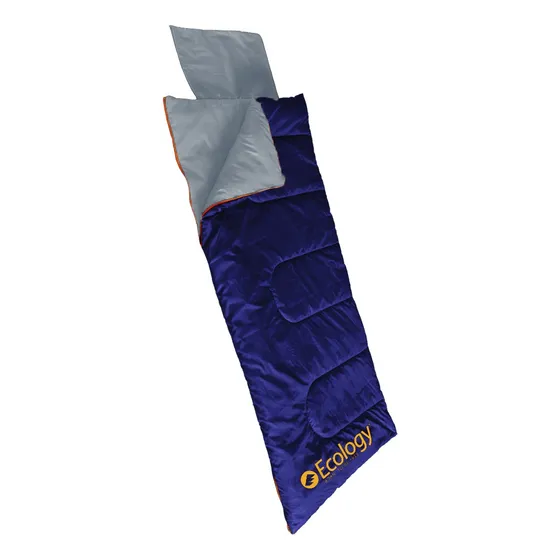Bolsa De Dormir Sleeping Bag Ecology Almohada Inflable Color Azul Ubicación Del Cierre Izquierdo