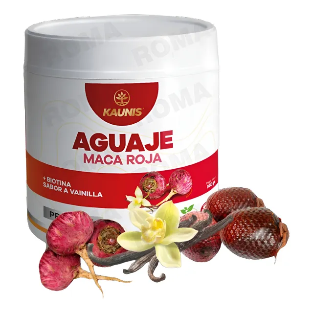 Aguaje Maca Roja Biotina Sabor A Vainilla 350g Kauinis