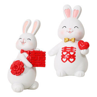 2 Estatuas Creativas De Conejo, Figurita De Conejo De 2 Estatuas Creativas De Conejo, Figurita De Conejo De