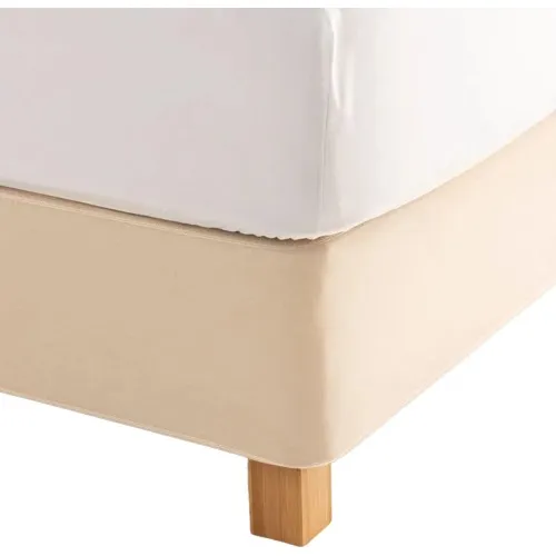 Cubresommier Ajustable King Funda Sommier Colchon 2 X 2 Color Beige