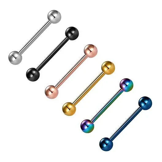 Pircing Barra Tipo Nipple Para Pezon, Acero Quirurgico.