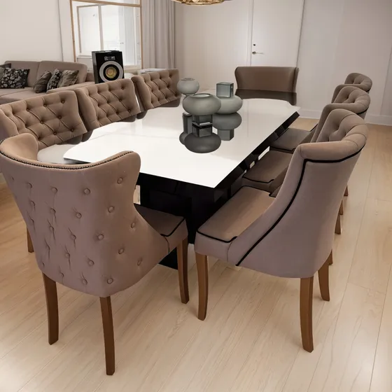 Conjunto Mesa Jantar 1,10 X 0,70 C/ 4 Poltronas Com Braço