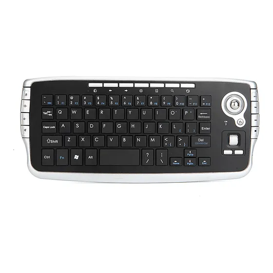 Teclado Sem Fio E30 De 2,4 Ghz Com Mouse Trackball Scroll Wh