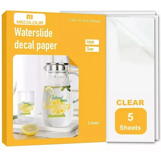 5 Papel Decal Calcomania Deslizable Agua Uñas Cerámica Tazas