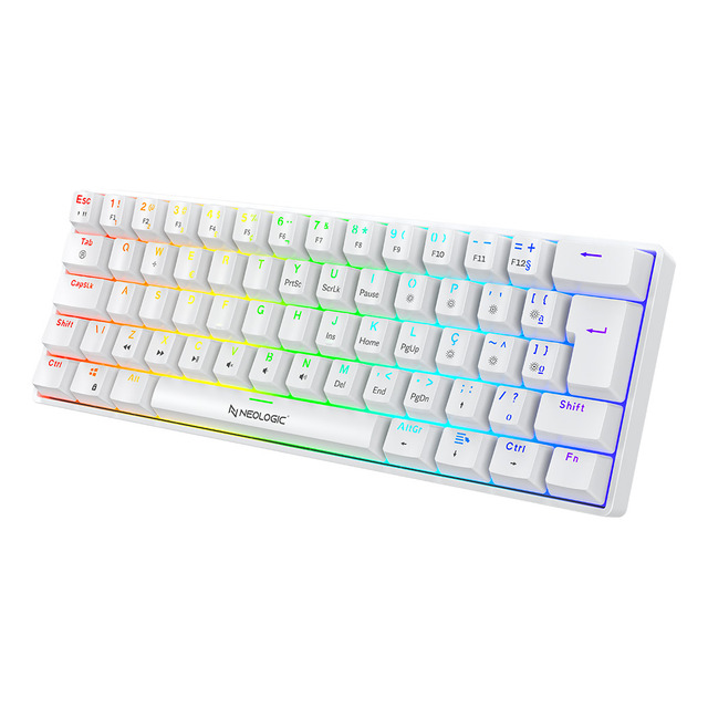 Teclado Gamer Mecânico Neologic Precision Pro Polar 60% Rgb Teclado Gamer Mecânico Neologic Precision Pro Polar 60% Rgb