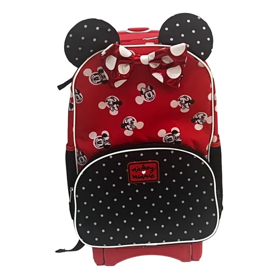 Mochila Minnie Mouse Mod Mccfq10-w  Incluye Lonchera