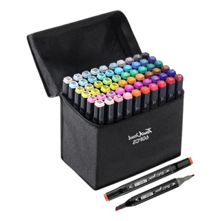 Kit Caneta Colorida Ponta Dupla Touch 80pçs Com Estojo Kit Caneta Colorida Ponta Dupla Touch 80pçs Com Estojo