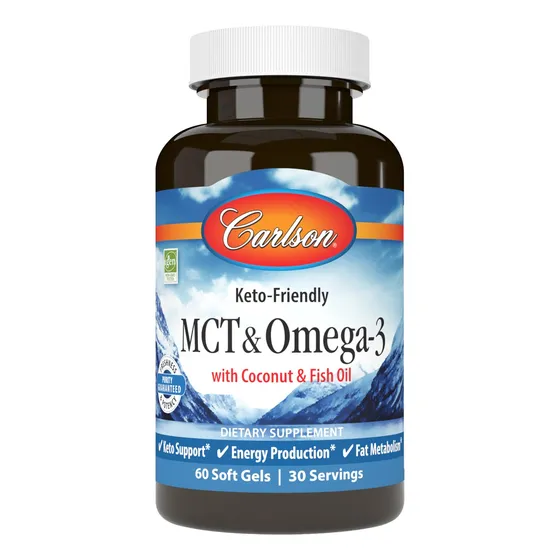 Carlson - Mct Y Omega-3, Aceite De Coco, Ácido Caprílico Y C