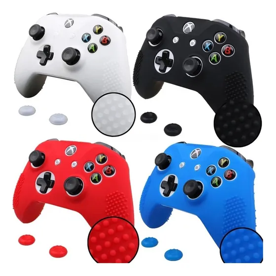 Capa Silicone Para Controle Xbox One Series X S + 2 Grips An